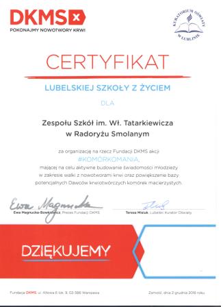 certyfikat DKMS
